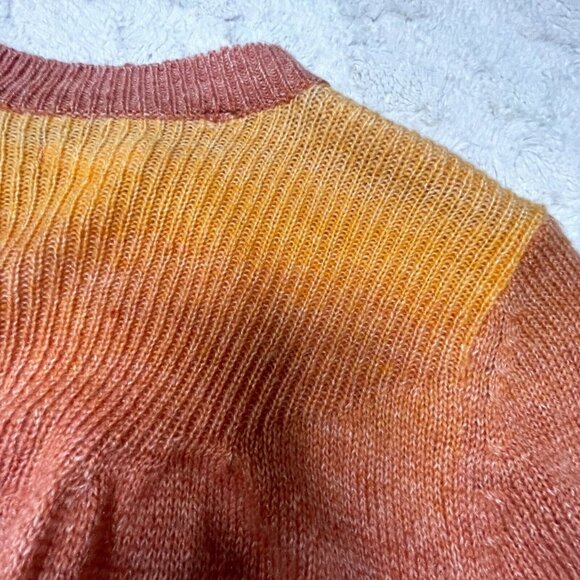 New LC Lauren Conrad Pullover Mock Neck Sweater Womens Medium Crochet Space-Dye - Picture 4 of 11